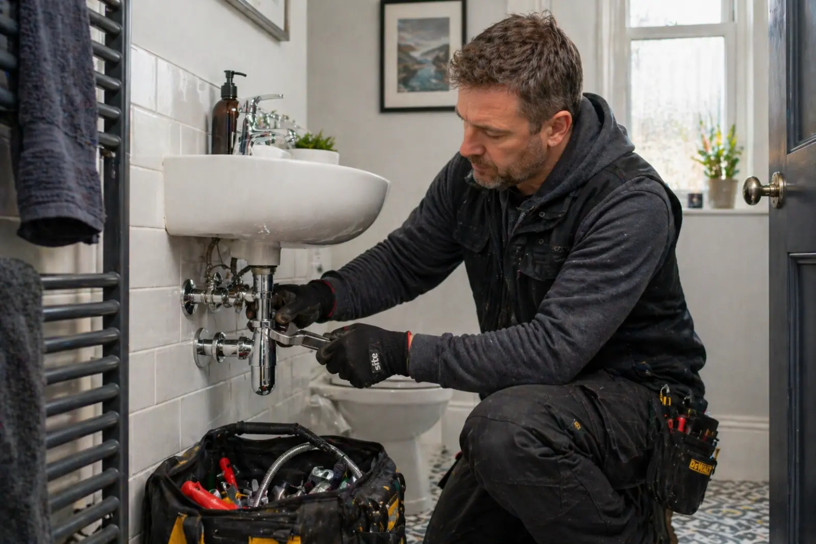 Multi-trade tradesperson covering several trades on a property refurbishment